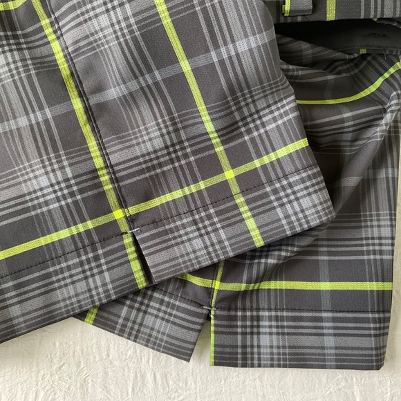 NIKE Golf Pants Golf Tour Performance Dri-Fit Grey Green Plaid 34 x 32* - Picture 14 of 14